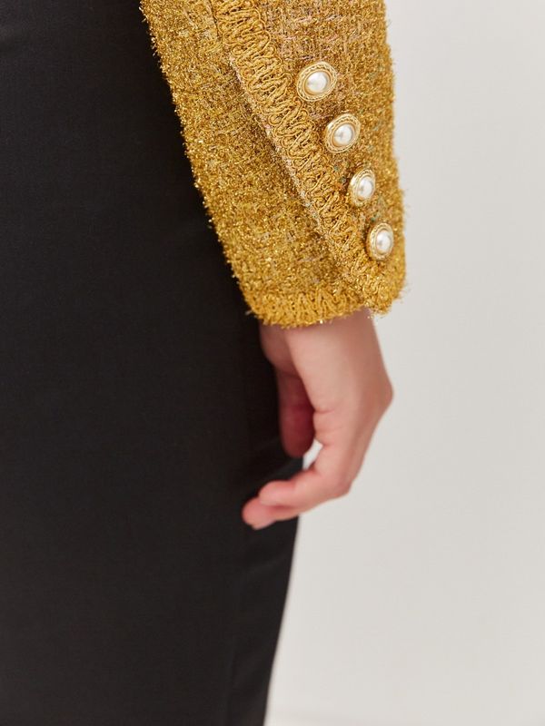 Жакет из твида, золото