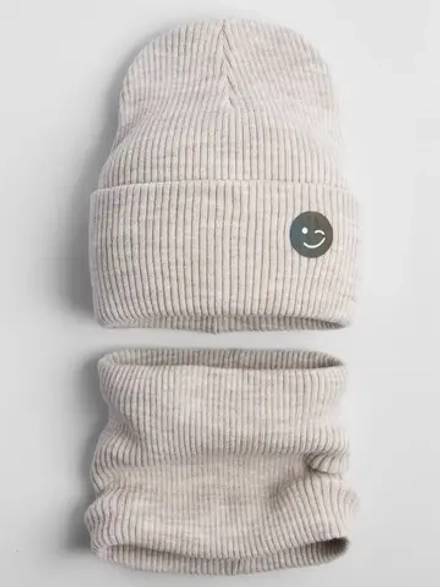 Шапка и снуд для мальчика на осень