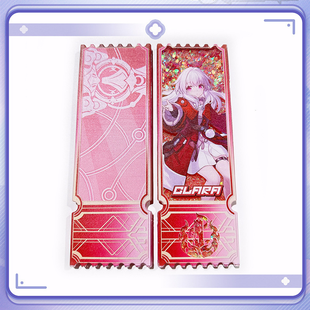 Акриловый билет с блёстками "Хонкай Стар Рейл / Honkai: Star Rail"