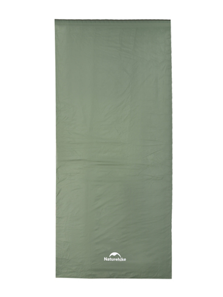 Спальный мешок летний Naturehike LW180, зеленый (NH21MSD09), молния слева