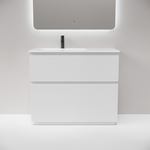 Тумба напольная Sancos Folk Floor левая 995х445х850, c двумя ящиками оснащенными доводчиками, Bianco, арт.FL100FLW