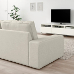 Диван 4-местный с оттоманкой - IKEA KIVIK/КИВИК ИКЕА, бежевый