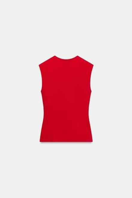 ZARA ФУТБОЛКА БЕЗ РУКАВОВ, КРАСНЫЙ