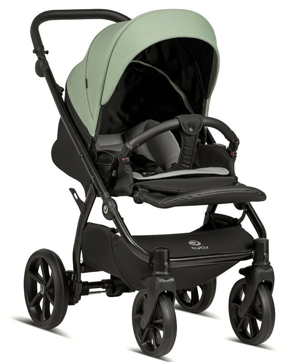 Детская коляска Tutis Uno 5 Plus Earth collection 3 в 1 с автокреслом Elo Lux EduSky Black 1402037 Matcha