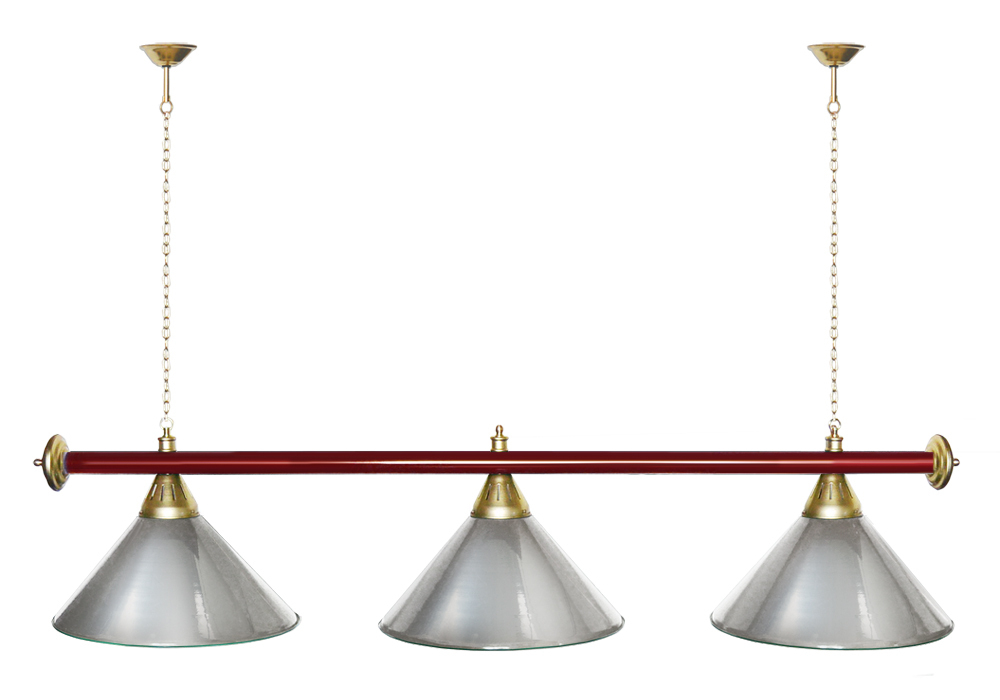 Лампа STARTBILLIARDS 3 пл. (плафоны золотые,штанга золотая,фурнитура золото)