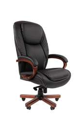 Офисное кресло Chairman 408 Россия нат.кожа/экокожа черная (мультиблок)