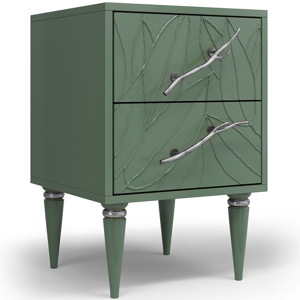 Тумба Арт Колор leaves Классик Сильвер Зеленый нефрит