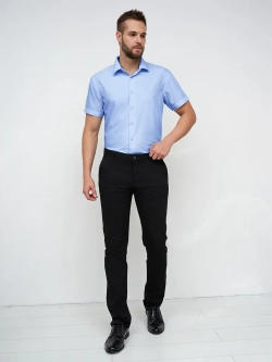 Рубашка приталенная с коротким рукавом