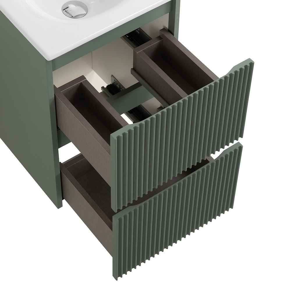 Тумба с раковиной подвесная BelBagno UNO-MINI-400-2C-SO-VO Еловый матовый, раковина белая BB-8099-3-40