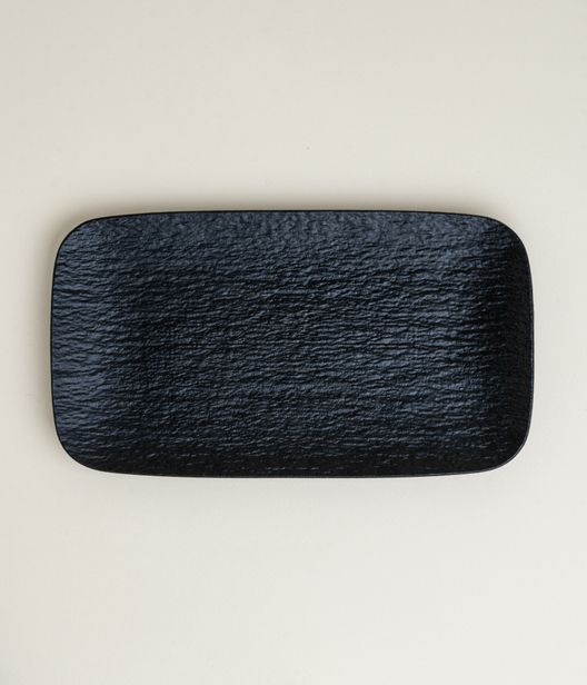 Блюдо фарфоровое MATTE Черное 23 х 13