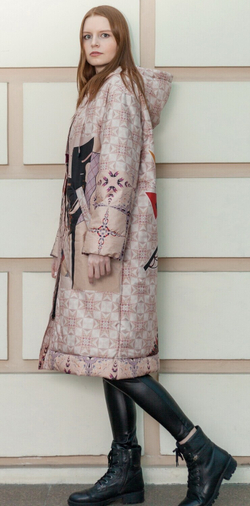 Пальто "Кандинский", по мотивам абстрактной живописи Василий Кандинского