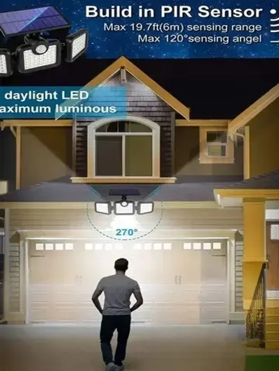 Live home Прожектор на солнечной батарее с поворотными панелями и датчиком движения (10Вт/74Led)