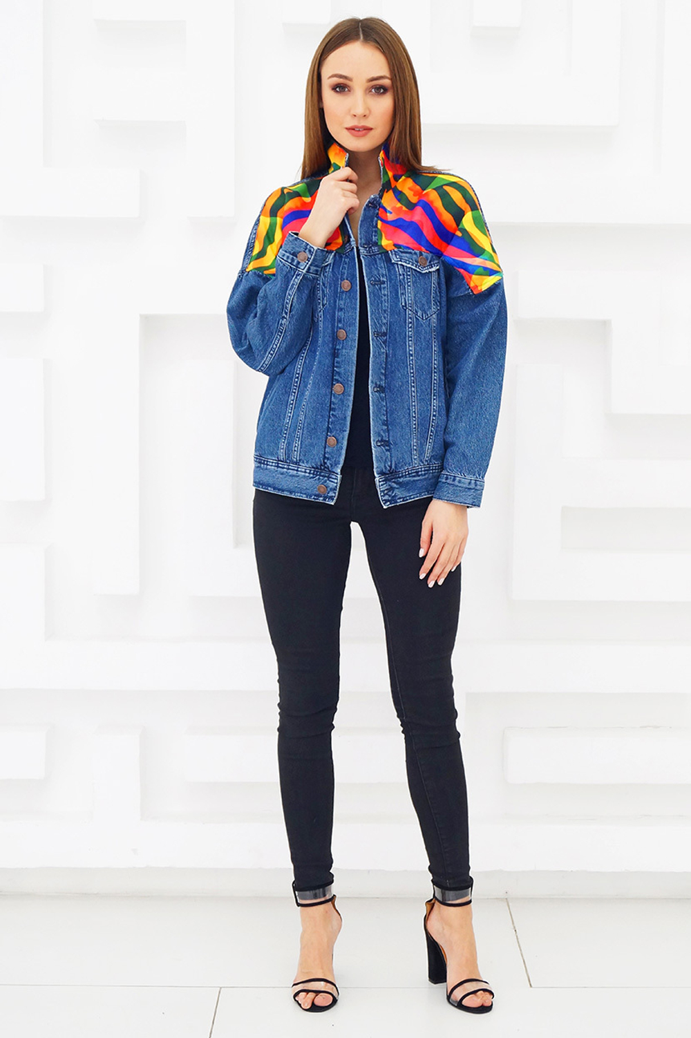 LIGVIANNI Джинсовая куртка Denim Jacket Zebra