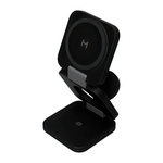 Складная зарядная станция MagSafe Magssory Flex для iPhone, Apple Watch и AirPods Беспроводная зарядка: Qi 15 Вт, Qi 5 Вт, магнитное крепление для зарядки Apple Watch (Qi 2 Вт). Проводная зарядка: нет. Отсутствует LED-индикация