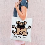 Тканевая сумка "Мопс - на ручки"