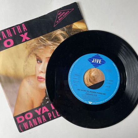 Винтажная виниловая пластинка 7 дюймов (маленькая пластинка), Samantha Fox Do Ya Do Ya (Wanna Please Me) (Германия 1986)