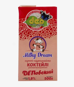 Коктейль ДЕП ультрапастеризованный молочно-клубничный, 500 г