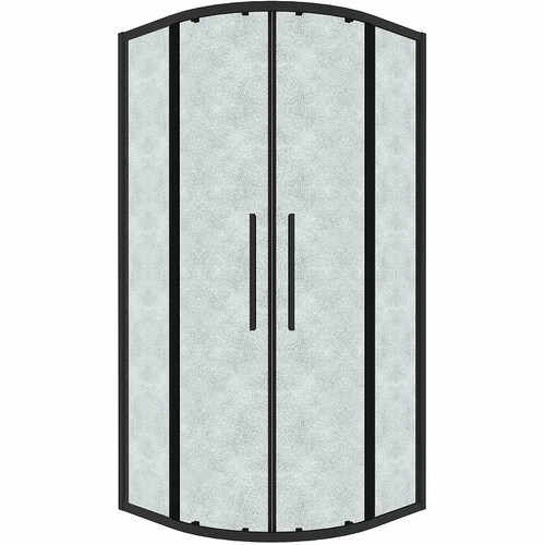 Душевой уголок Grossman Cosmo 90х90 301.K33.02.9090.21.02 профиль Черный матовый стекло шиншилла
