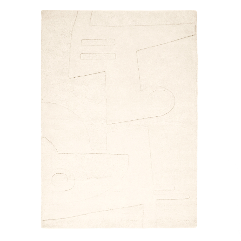 Enriqueta Ковер из 100% белого хлопка 160 x 230 см