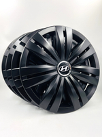 Колпаки на колеса гибкие черные с эмблемой R17 4 шт