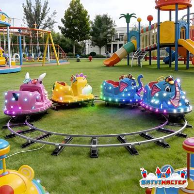 Детский поезд на рельсах «Сафари», 4 кабинки