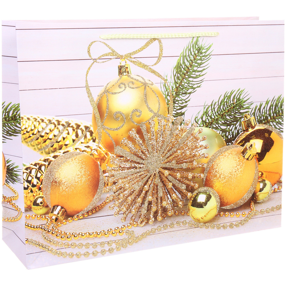 Пакет подарочный «Новогодние шары» 31*40*12 см