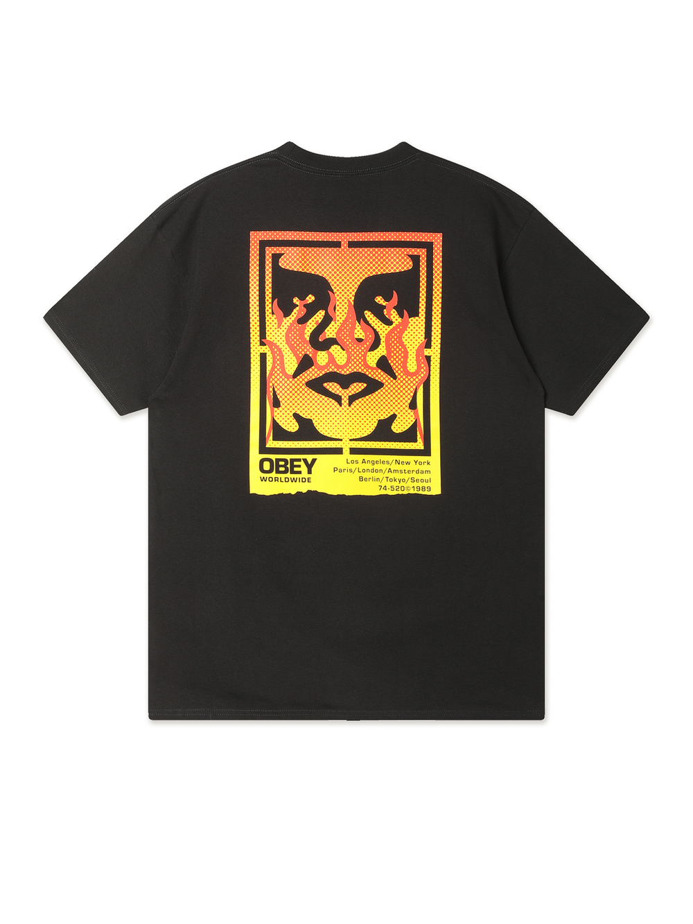 Мужская Футболка Obey Icon Stencil Flame