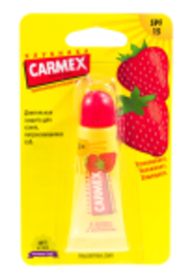 Бальзам для губ с ароматом клубники с защитой CARMEX SPF15 10 гр
