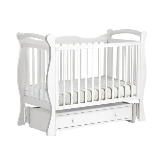 Детская кроватка Лель Кубаночка 10 Белый С универсальным маятником