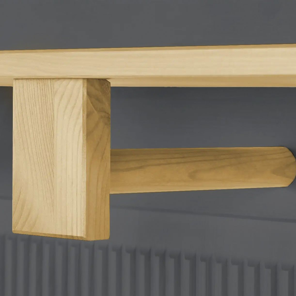 Вешалка настенная, 115х26х130, Хельсинки, для одежды, в прихожую и ванну, деревянная, серый, Dipriz