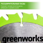 Диск пильный  по дереву для циркулярной пилы Greenworks, Арт. 2955807, 165x1.6x20 мм, 18T