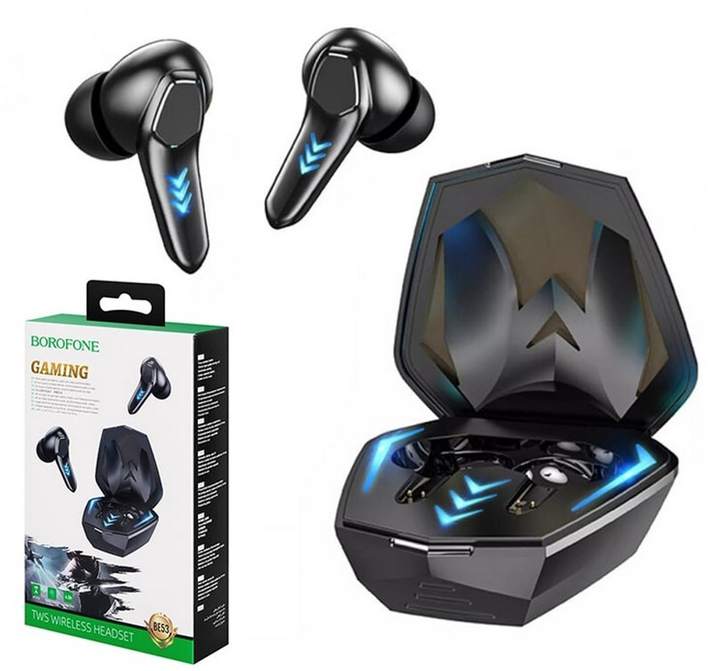 Беспроводные наушники TWS BOROFONE BE53 игровые (черный)