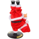 Дед Мороз музыкальный 21 см в красной шубе «Танец» (работает от 3*АА - в комплект не входят)