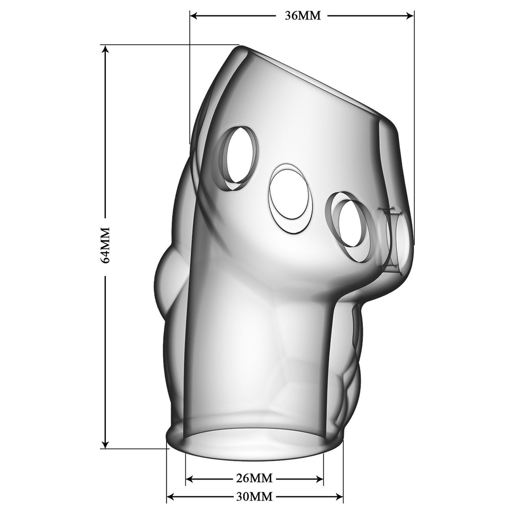 Прозрачная насадка на пенис Oscar (Цвет: прозрачный)