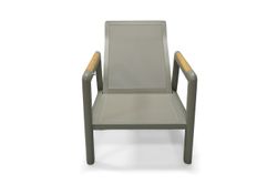 "Бари" кресло, каркас алюминий, цвет светло-серый