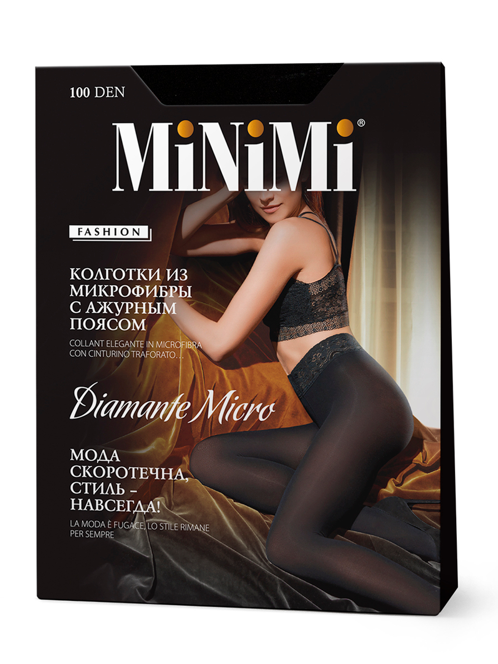 MiNiMi DIAMANTE MICRO 100 (кружевной пояс микрофибра)