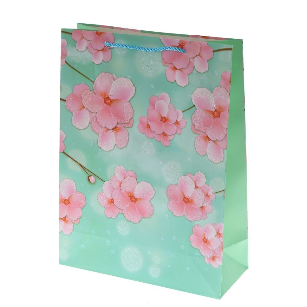 GAEM Пакет подарочный L (бумага 210г/м2, блок 12шт), L30 W12 H40 см, 4в.