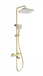 Душевая система с термостатом WONZON & WOGHAND STAY 2, Брашированное золото (WW-B3016-T1-BG)