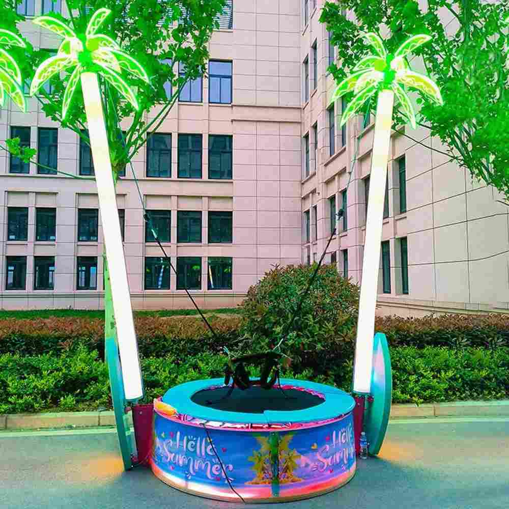 Банджи-батут «Тропический рай», 1-местный, 2×2×4 м