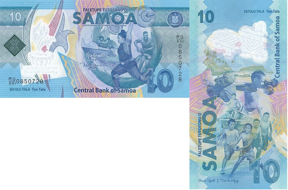 Самоа 10 тала 2019 Человек в лодке UNC