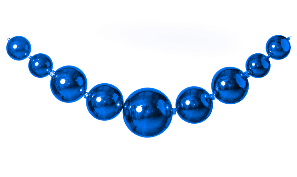 Большие Бусы из шаров разного диаметра