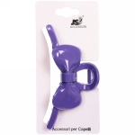 Заколка-краб для волос на блистере «Magic Gloss», бантик, микс 6 цветов, 11см