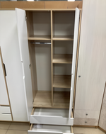 Шкаф 2-х дверный Квадро дуб сонома/белый