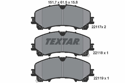 TEXTAR - 2211701-TET - Brake Pad Set, disc brake