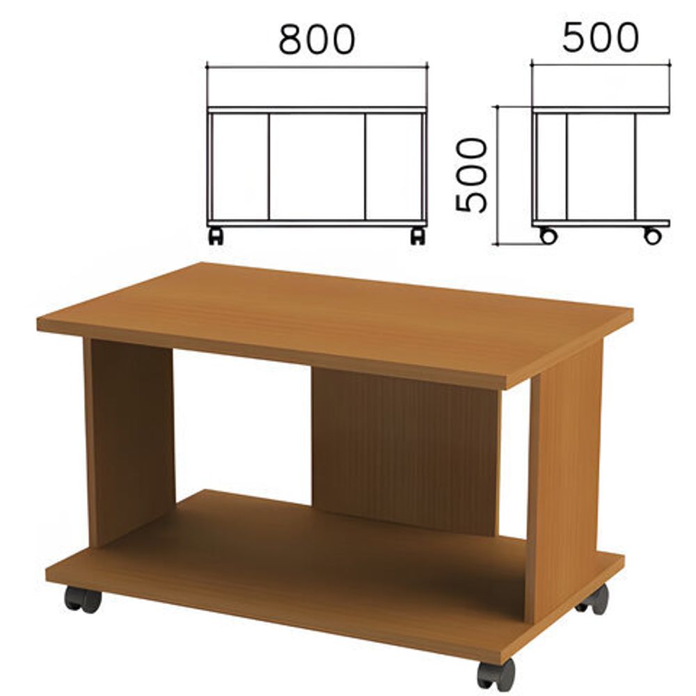 Стол журнальный &quot;Монолит&quot;, 800х500х500, цвет орех гварнери, ЖМ02.3