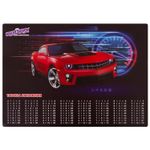 Настольное покрытие ЮНЛАНДИЯ, А3+, пластик, 46x33 см, "Red Car", 270398