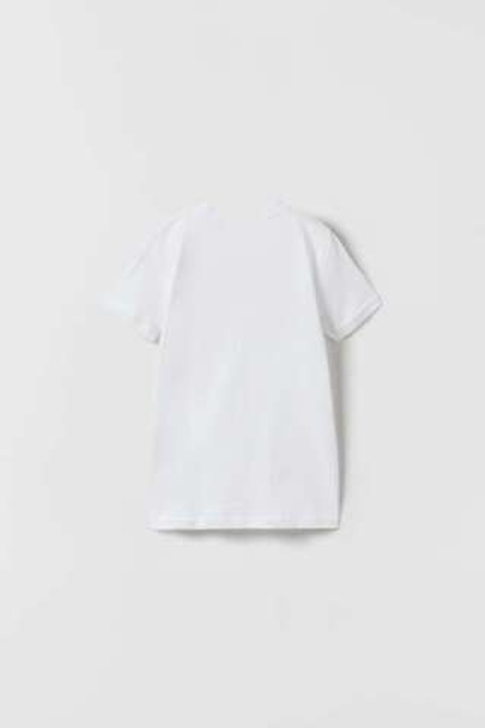 ZARA НАБОР ИЗ ДВУХ БАЗОВЫХ ФУТБОЛОК, БЕЛЫЙ