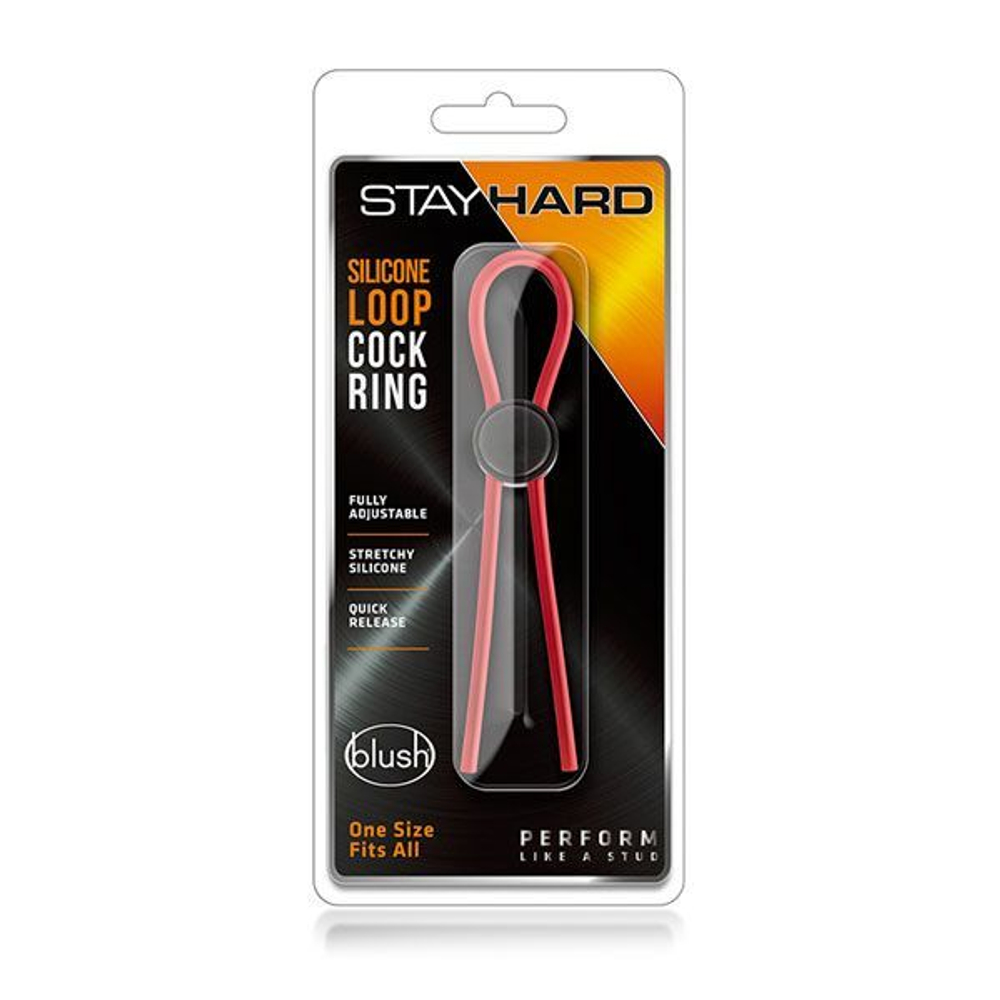 Красное силиконовое лассо на пенис Silicone Loop Cock Ring