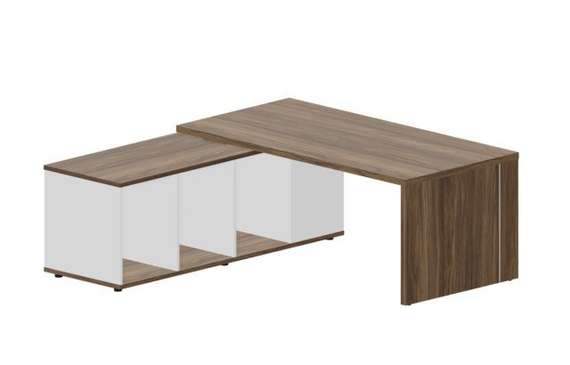 Стол на опорной сервисной тумбе (левый) 180(+0/15/30)х180х73.5см