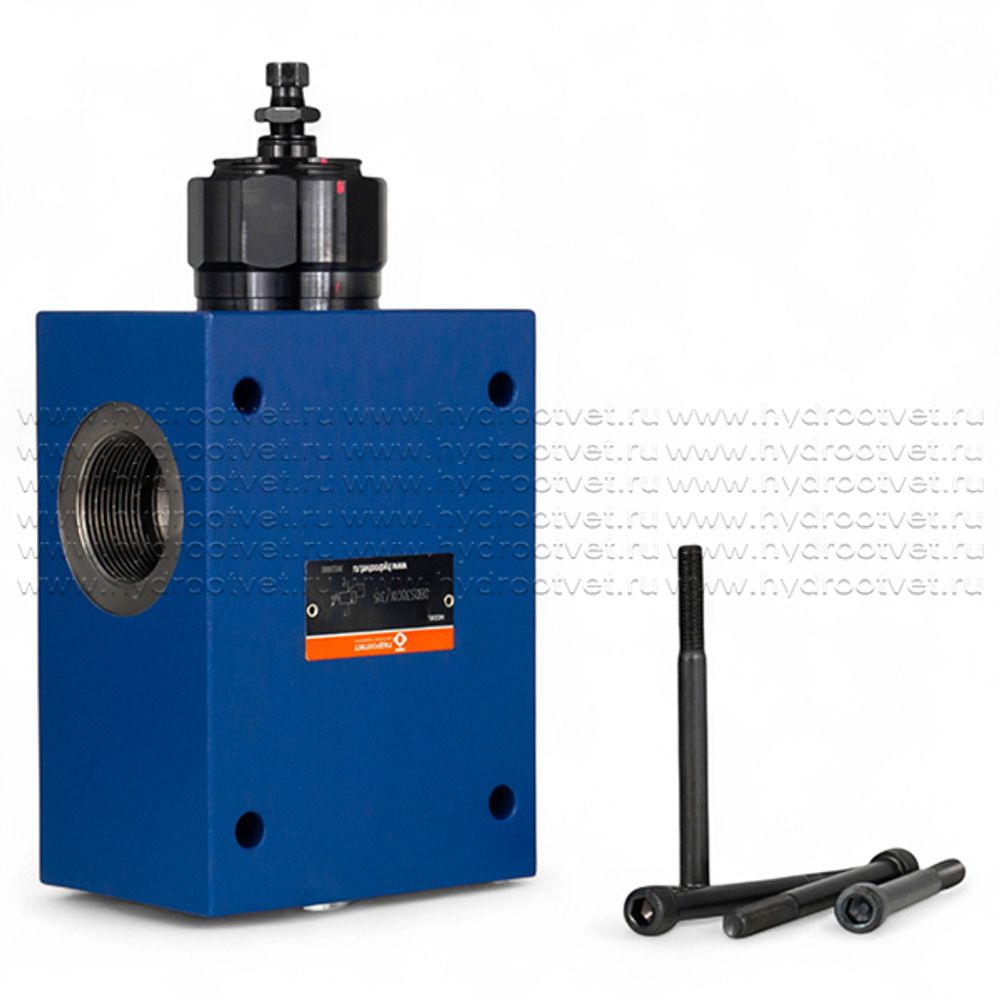 DBDS30G1X/315 - Предохранительный клапан прямого управления Ду30, давление регулировки до 315 бар, тип монтажа - резьбовой, элемент регулировки S = винт